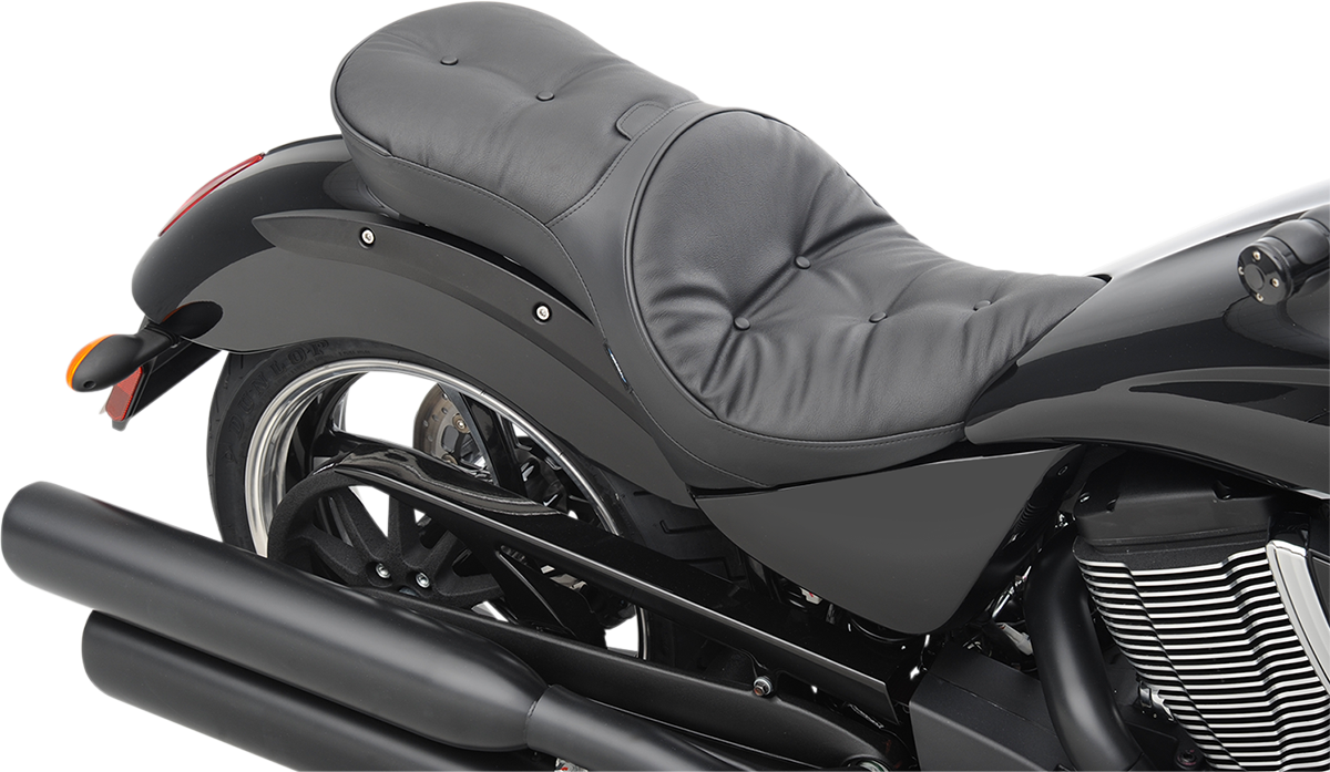 DRAG SPECIALTIES Asiento de perfil bajo - Respaldo del conductor - Almohada - Vegas NO AJUSTE CON RESPALDO OEM 0810-1607 