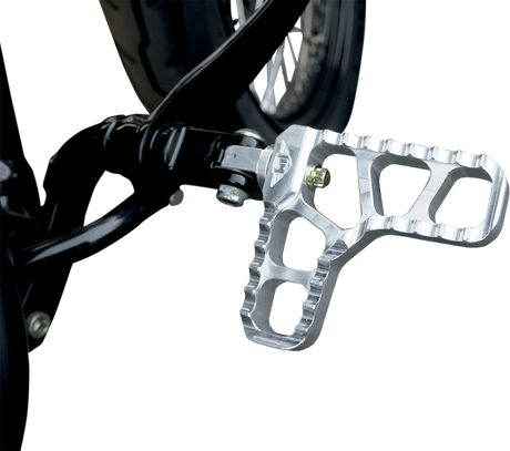 JOKER MACHINE Adjustable Serrated Footpegs - With Heel - Clear 08-62-1