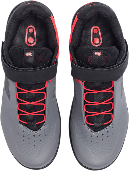 CRANKBROTHERS Stamp Speedlace Shoes - Gray/Red - US 10.5 STS07030A-10.5