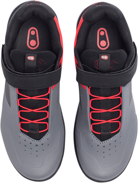 CRANKBROTHERS Stamp Speedlace Shoes - Gray/Red - US 8 STS07030A-8.0