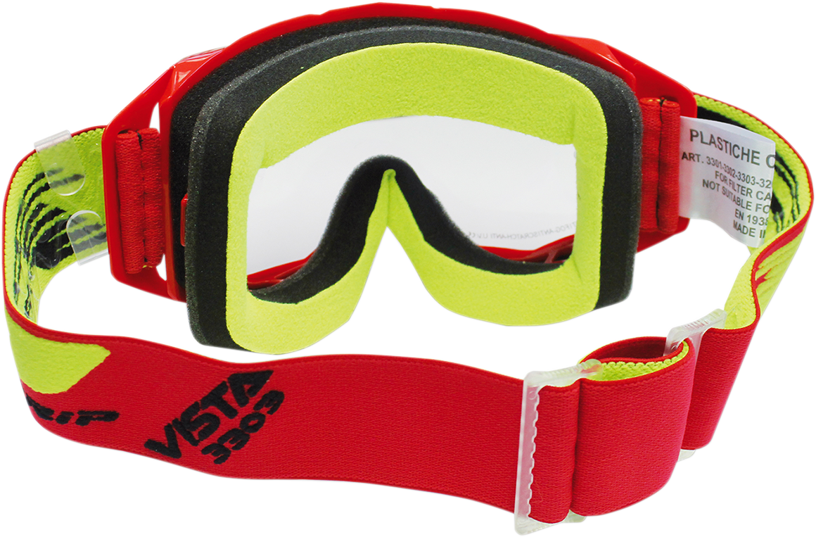 PRO GRIP 3303 Vista Goggles - Red - Clear PZ3303RO