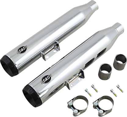 S&S CYCLE Grand National Slip-On Mufflers - Chrome 550-0757B