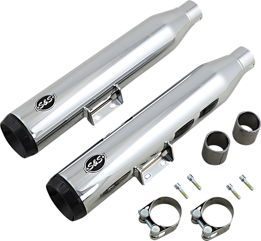 S&S CYCLE Grand National Slip-On Mufflers - Chrome 550-0757B