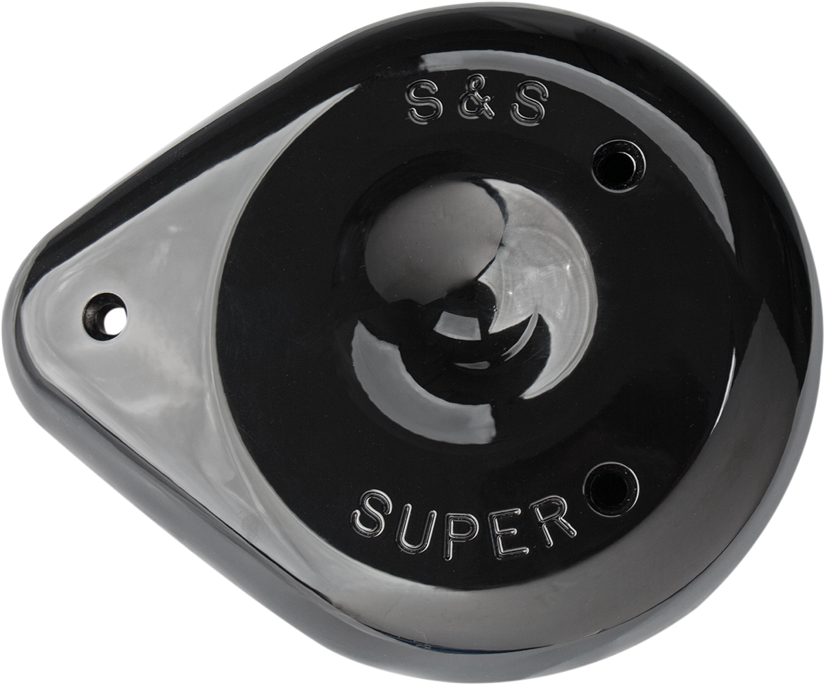 S&S CYCLE Teardrop Air Cleaner Cover - Gloss Black 170-0384A