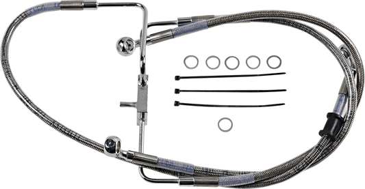 DRAG SPECIALTIES Brake Line - +8" - Stainless Steel - XL 618566-8