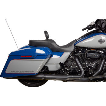 DRAG SPECIALTIES Respaldo EZ Glide II - Pequeño - Vinilo - Doble puntada negra diamante 0822-0537 
