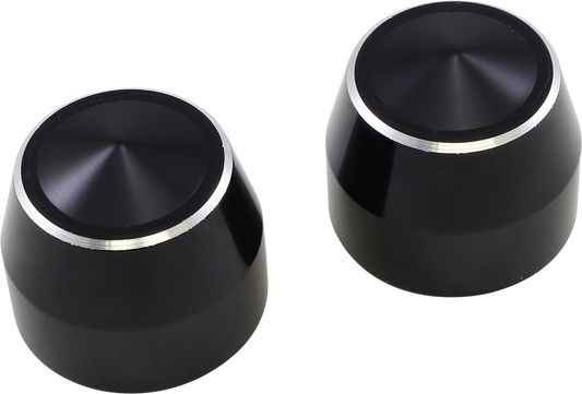 ACCUTRONIX Axle Caps - Black - Elite - 25 mm TAC102-EN