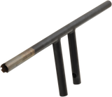 Manillar DRAG SPECIALTIES - Barra en T - Con hoyuelos - 6" - Negro plano ACT 23.5" ANCHO 0601-4217