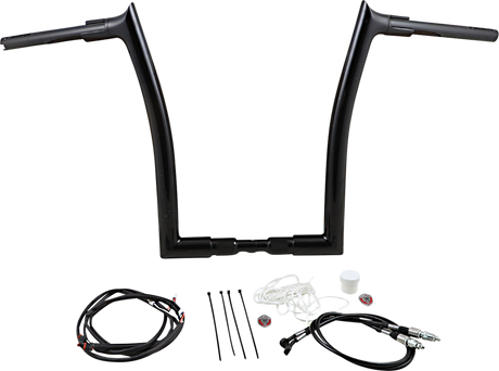 FAT BAGGERS INC. Handlebar Kit - Pointed Top - 16" - Black 809616-B