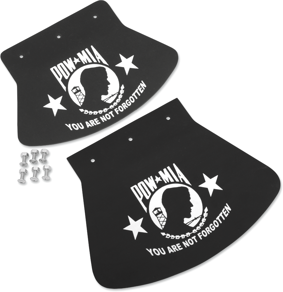 DRAG SPECIALTIES Mud Flap - POW-MIA - 9.5" W x 6.5" H 1420-0045