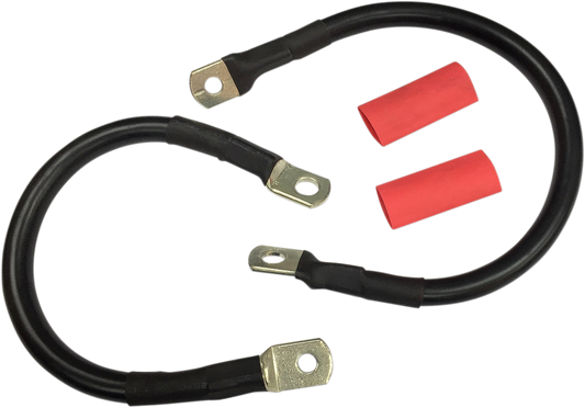 DRAG SPECIALTIES Black Battery Cable Set - '89-'08 ST E25-0091B-D1