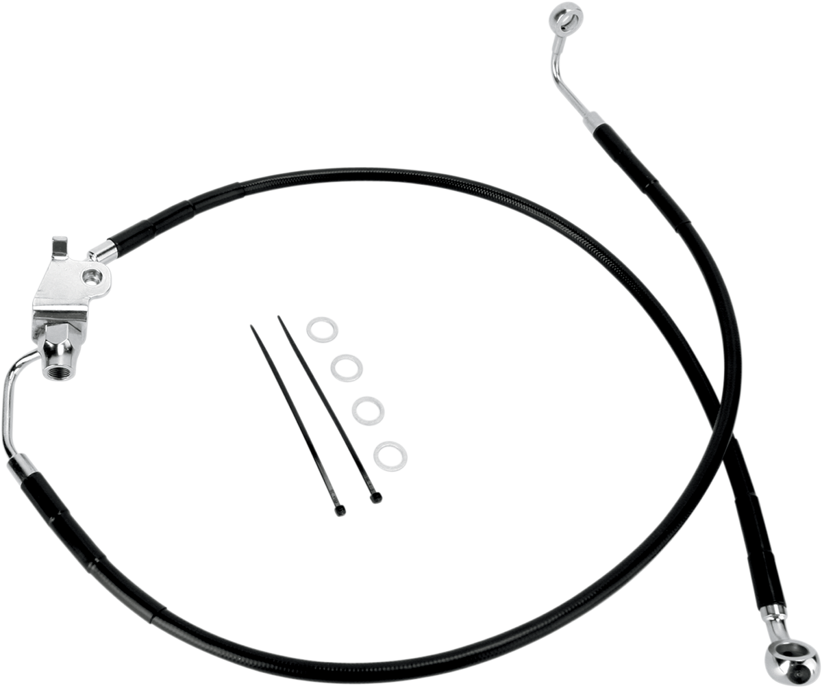 DRAG SPECIALTIES Línea de freno - Trasero - Negro 660320-BLK