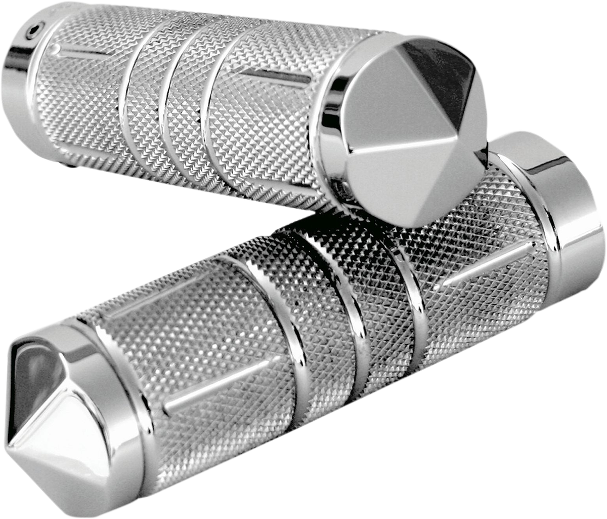 ACCUTRONIX Grips - Knurled - Diamond - TBW - Chrome GR101-SKIC