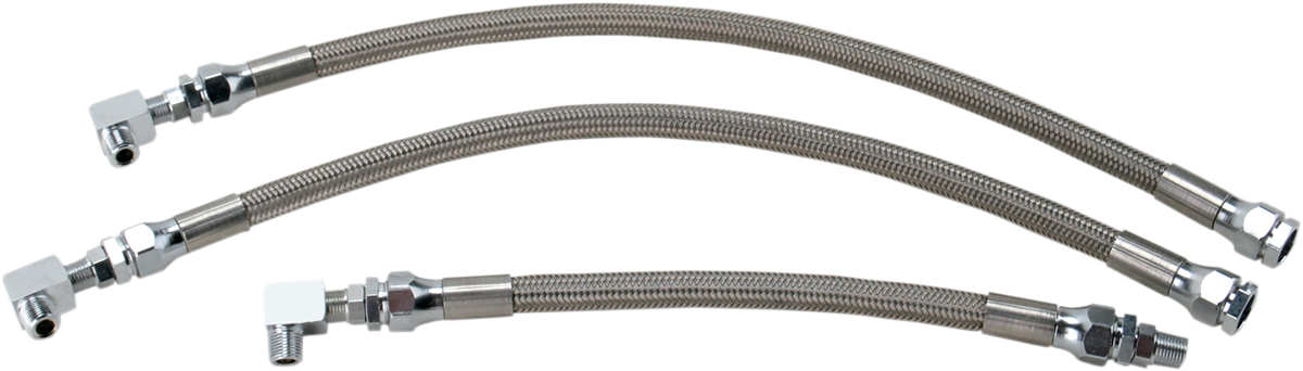 DRAG SPECIALTIES Oil Line Kit - Stainless Steel - Dyna 606100