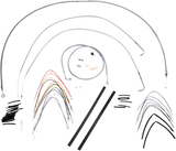 BURLY BRAND Handlebar Cable/Brake Line Kit - Complete - 14" Ape Hanger Handlebars - Stainless Steel B30-1050