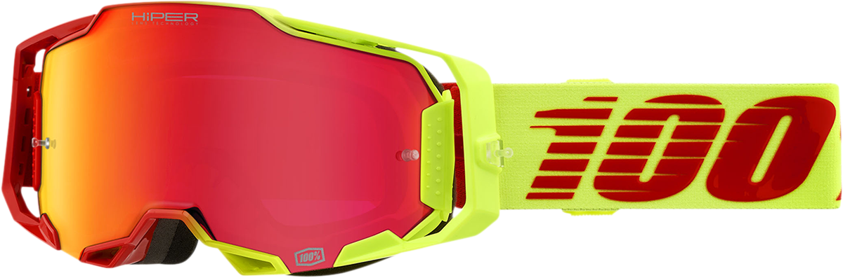 100% Armega Goggles - Solaris - HiPER Red Mirror 50003-00003