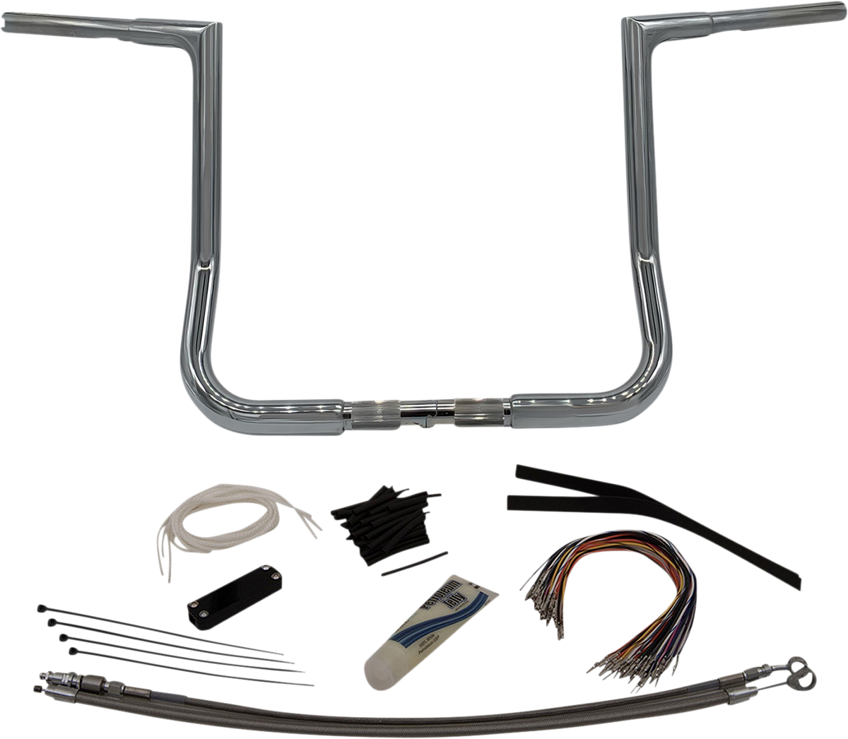 FAT BAGGERS INC. Handlebar Kit - Flat Top - 14" - Chrome 709114