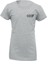 THOR Girl's Checkers T-Shirt - Heather Gray - XS 3032-3481