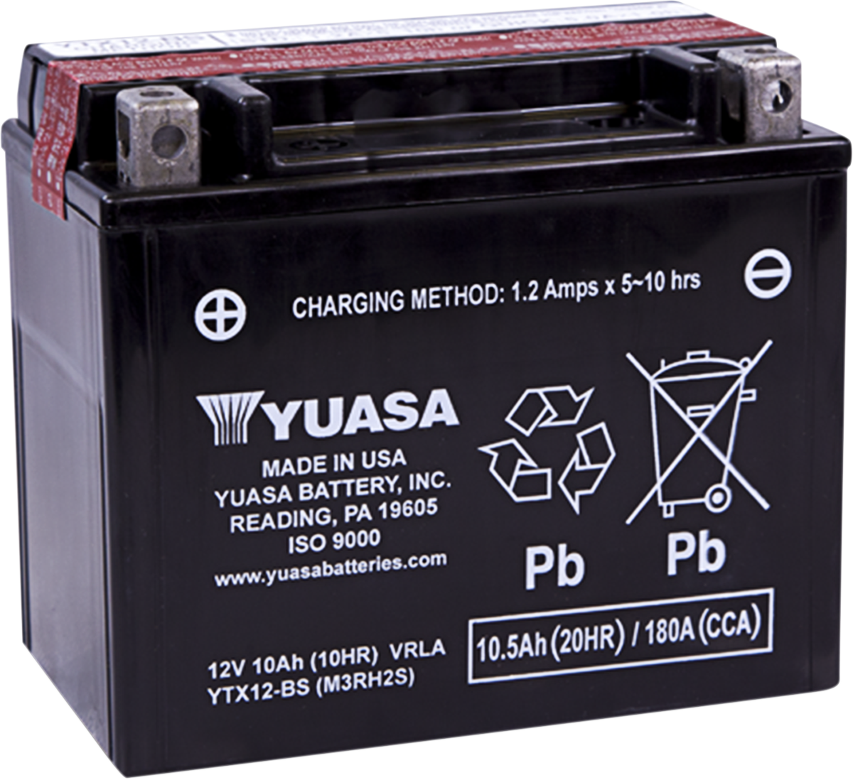 YUASA AGM Battery - YTX12-BS .60 L YUAM3RH2STWN