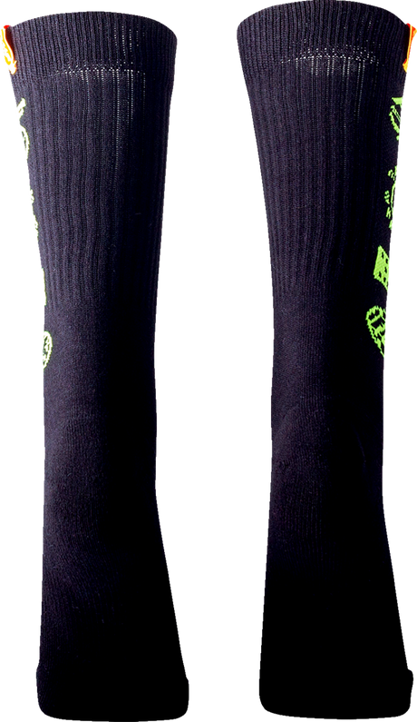 FMF Stacked Socks - Black - One Size SP22194904 3431-0733