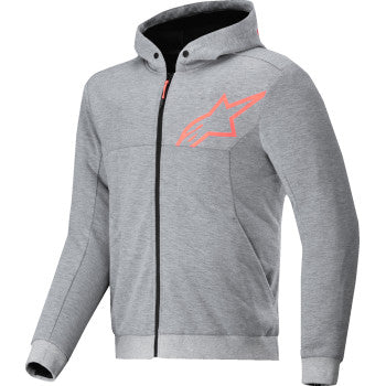 ALPINESTARS Chrome v2 Sport Hoodie - Heather Gray/Red Fluo - 2XL 4200325-9199-2XL