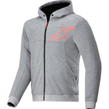 IN STOCK ALPINESTARS Chrome v2 Sport Hoodie - Heather Gray/Red Fluo - 2XL 4200325-9199-2XL
