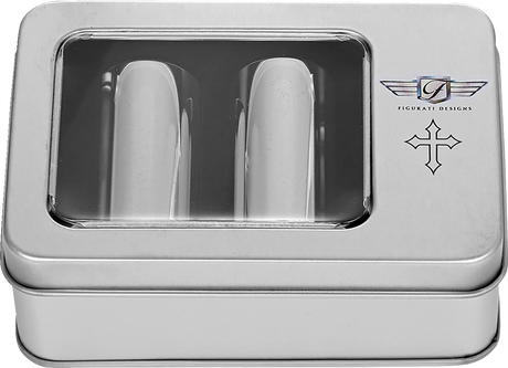 FIGURATI DESIGNS Docking Hardware Covers - Cross - Long Stainless Steel FD41-DC-2545-SS