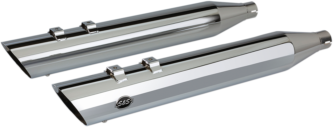 S&S CYCLE Slash Cut Mufflers - Chrome 550-0691