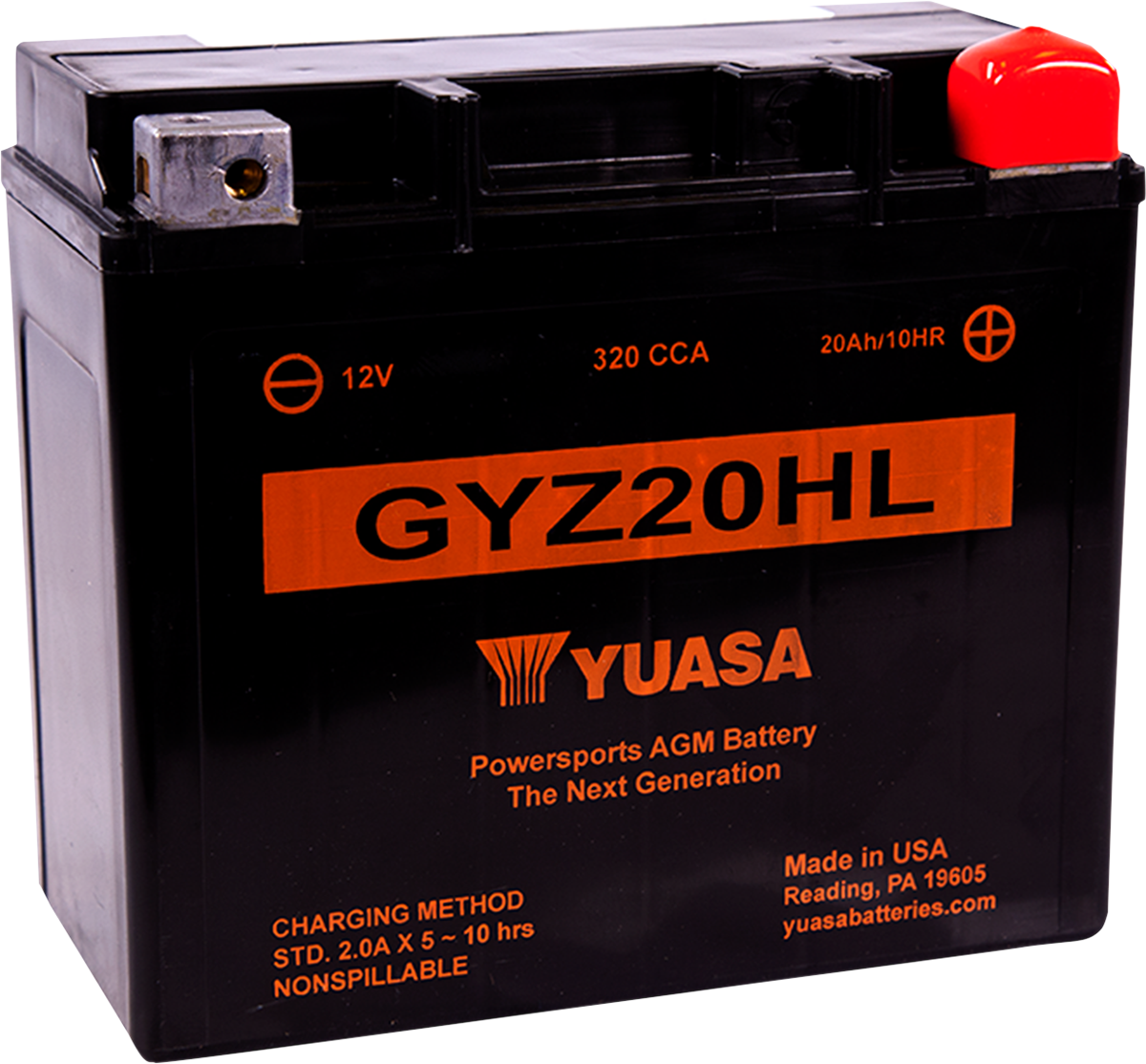 YUASA AGM Battery - GYZ20HL YUAM720GH