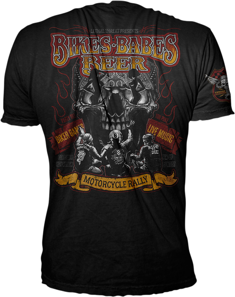 LETHAL THREAT Three B T-Shirt - Black - XL VV40163XL