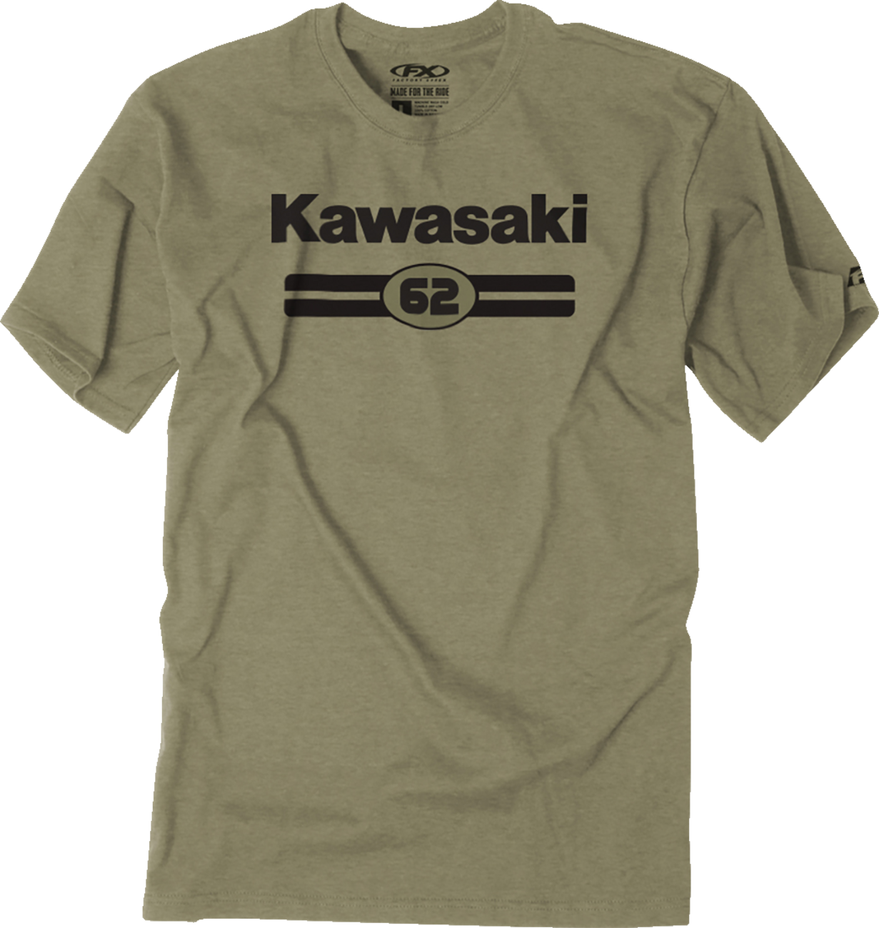 FACTORY EFFEX Kawasaki Sixty Two T-Shirt - Heather Olive - Medium 27-87122