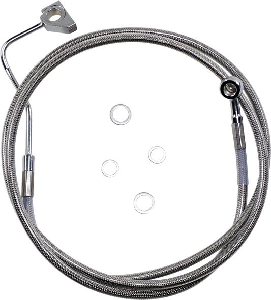 DRAG SPECIALTIES Brake Line - +4" - Stainless Steel - ABS 614220-4