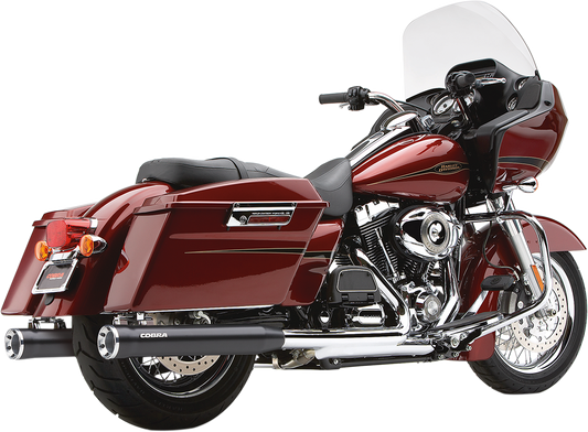 COBRA RPT 3" Mufflers - Black - '95-'16 Bagger 6070RB