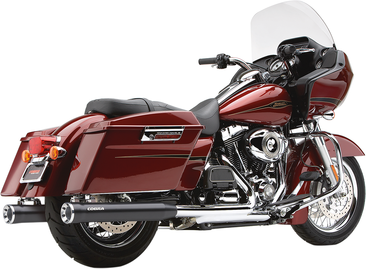 COBRA RPT 3" Mufflers - Black - '95-'16 Bagger 6070RB