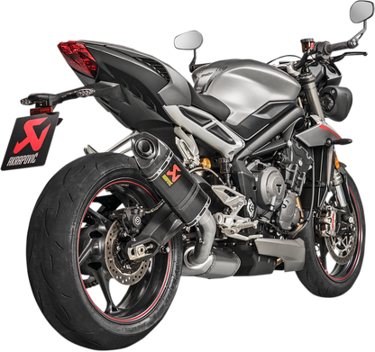 AKRAPOVIC Silenciador de línea deslizante de fibra de carbono Street Triple 765 2017-2019 S-T7SO1-HAPC 1811-3514