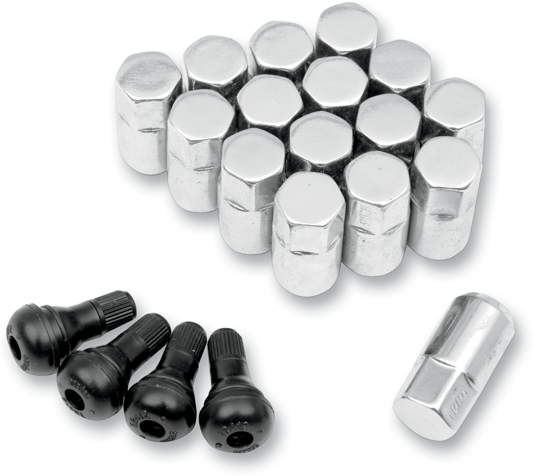 MOOSE UTILITY Lug Nut - 12 mm x 1.25 - Chrome - 16 Pack SP300MO206