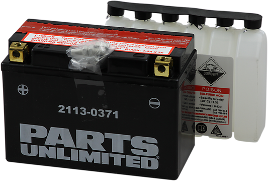 Parts Unlimited Agm Battery - Yt9b-Bs Ct9b-Bs