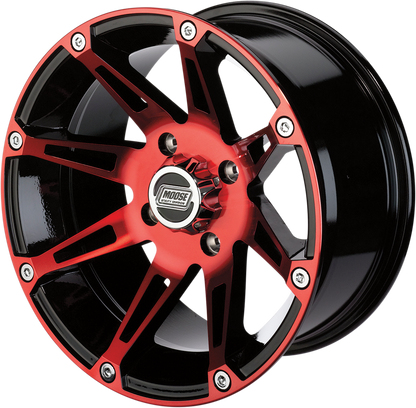 MOOSE UTILITY Wheel - 387X - Rear - Anodized Red/Black - 14x8 - 4/156 - 4+4 387MO148156BWR4