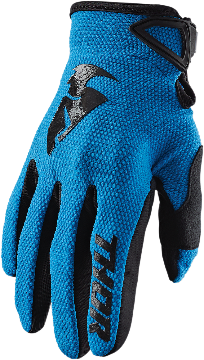 THOR Youth Sector Gloves - Blue/Black - Large 3332-1520