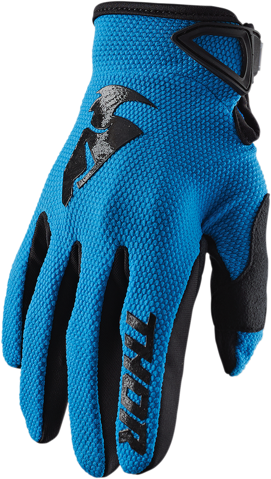THOR Youth Sector Gloves - Blue/Black - Large 3332-1520