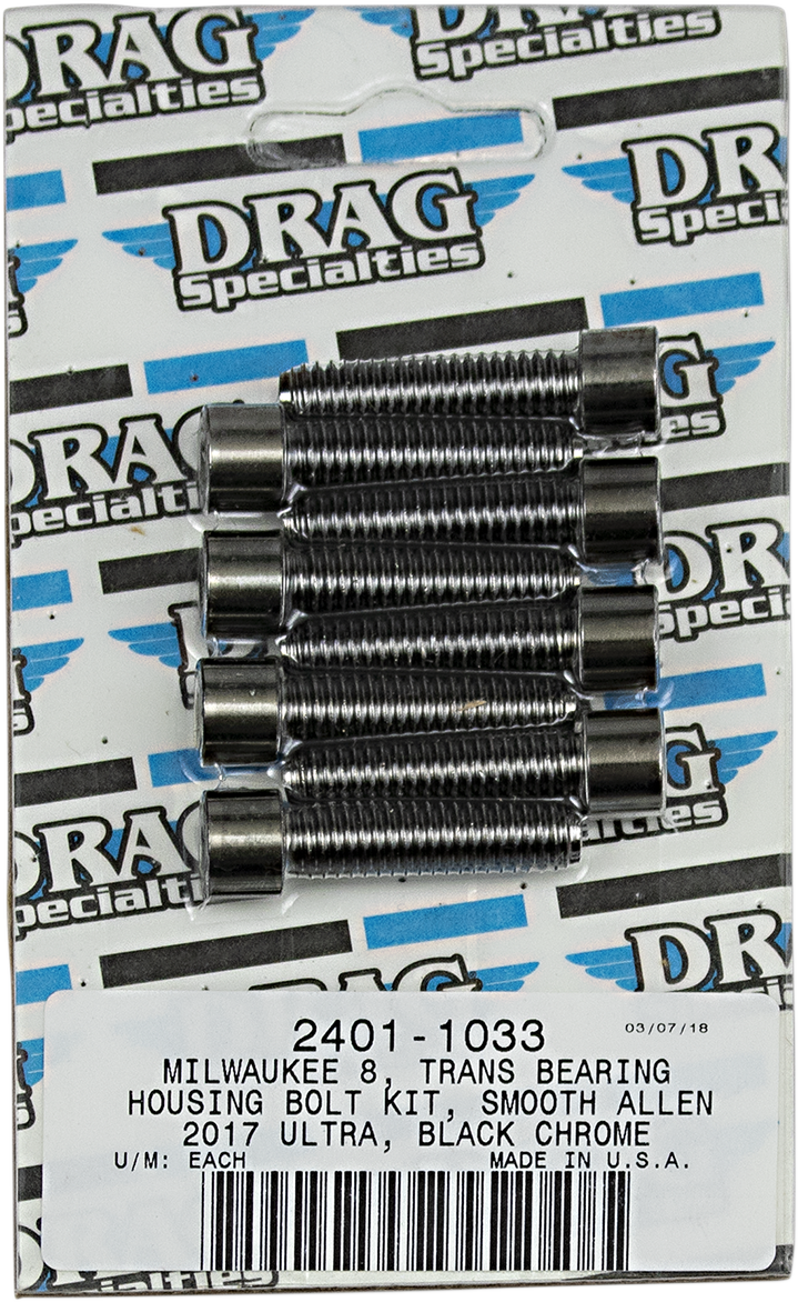DRAG SPECIALTIES Kit de pernos lisos de cojinete de transmisión - M8 MK783SBK 
