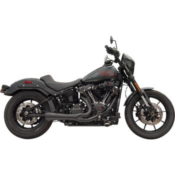 BASSANI XHAUST 2-into-1 Ripper Exhaust System with Megaphone Muffler - Short - Black - 49-State - M8 Softail 1S75RBE