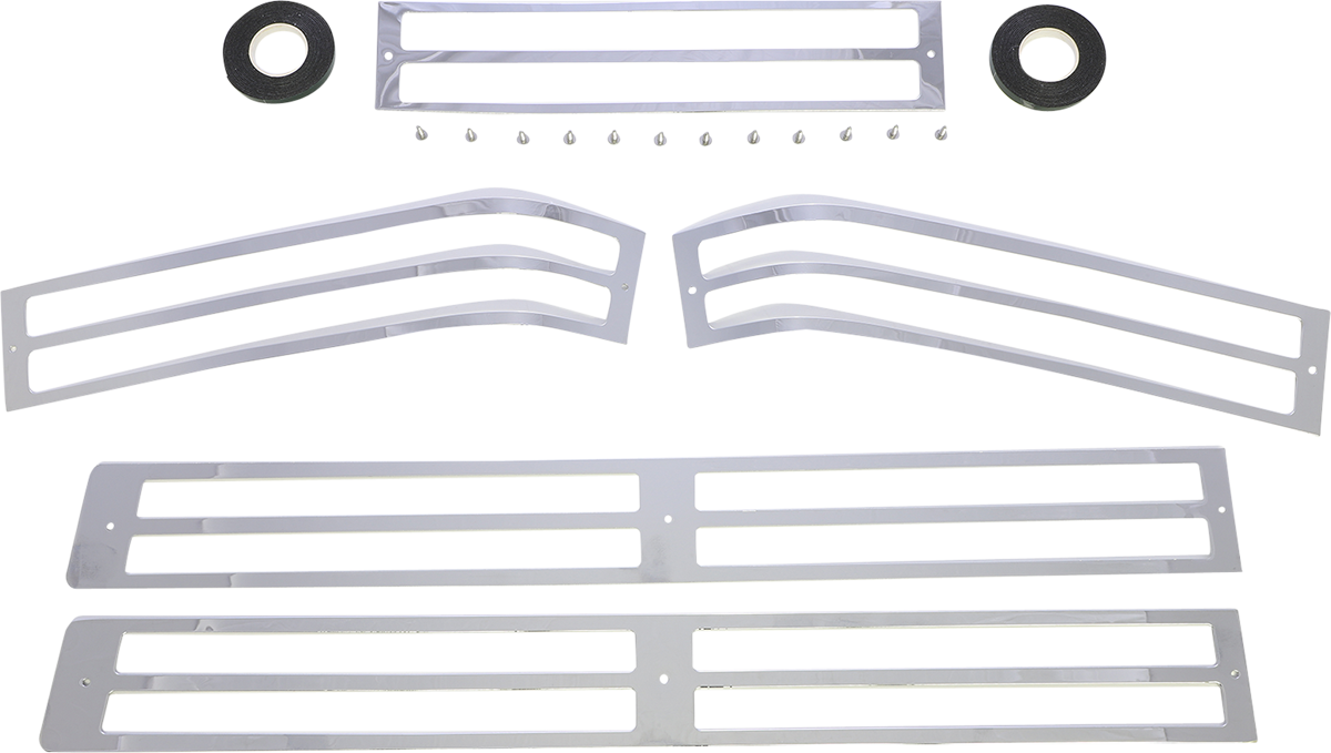 Parts Unlimited Saddlebag Lens Grille Set - Chrome - Gl1500 45-8918-Bc9