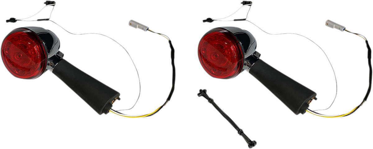 CUSTOM DYNAMICS Rear LED Turn Signal Ringz - Chrome - Scout PB-SCOUT-RR-CR