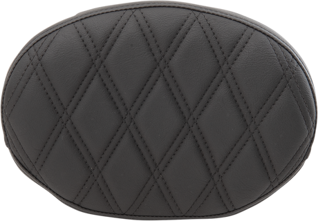DRAG SPECIALTIES Almohadilla del respaldo - Ovalada - Doble diamante - Negro 0822-0428