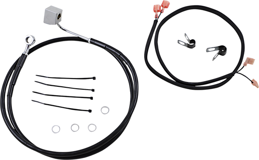 DRAG SPECIALTIES Brake Line - Rear - Black 640220-BLK