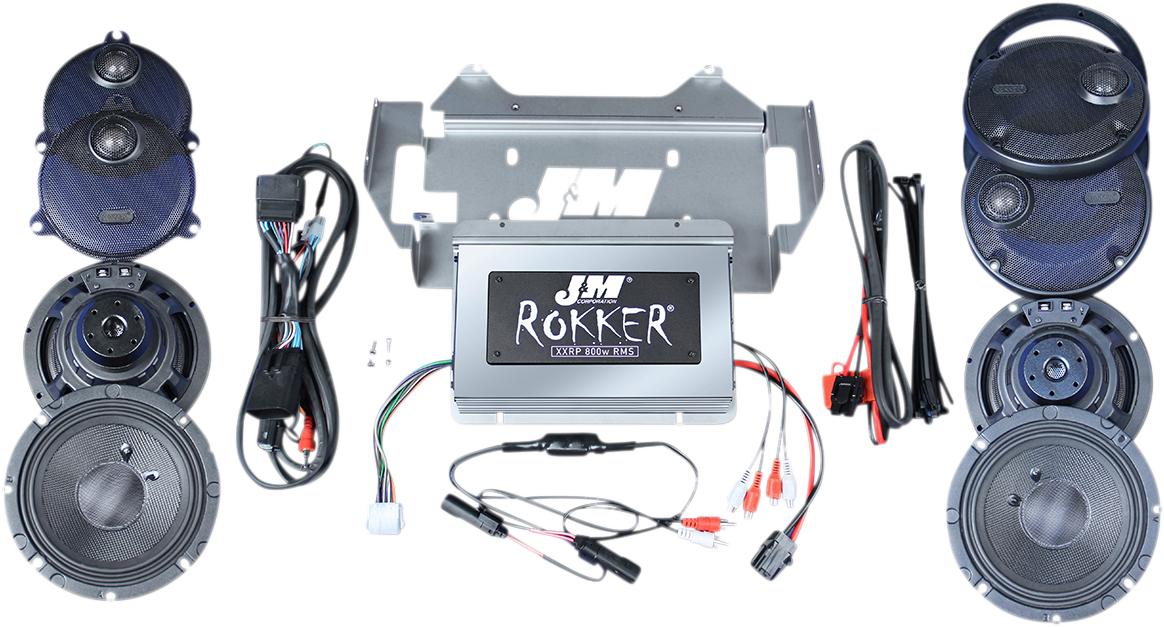 J & M ROKKER XXR EXTREME 800w 4-Spkr/Amp Install Kit - 14-20 FLT XXRK800SP414UL5