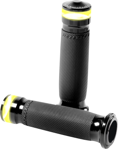 PERFORMANCE MACHINE (PM) Grips Contour - LED - TBW - Black 0063-2100M-B