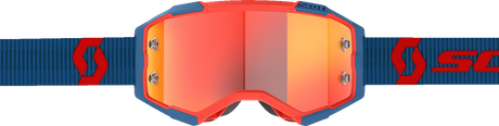 SCOTT Fury Goggle - Dark Blue/Neon Red - Orange Chrome 272828-7698280