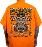 LETHAL THREAT Rollin Right Shop Shirt - Orange - 3XL DG60173XXXL